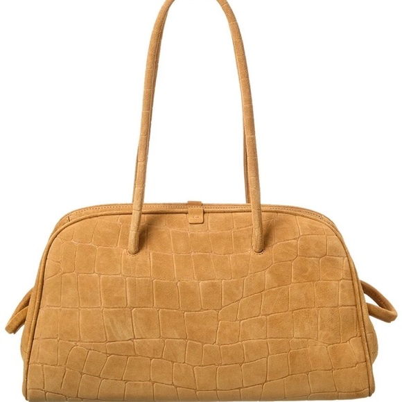 Jacquemus The Turismo Croc-Embossed Suede Satchel Women's Camel - Picture 3 of 4